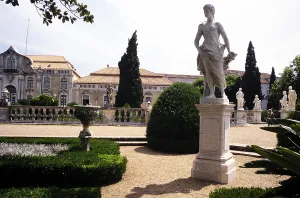 Gardens in the National Palace of Queluz, Sintra, near Lisbon, Portugal, Europe