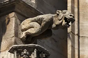 Framed Print : Gargoyles at City Hall on Grand Place