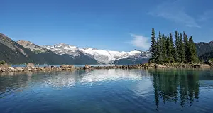 Garibaldi Lake, mountains reflected in turquoise glacial lake