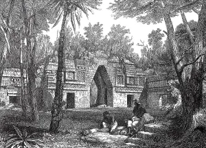 Gate to Labnay, Labnah, in Yucatan