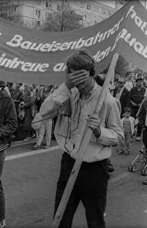 GDR, Berlin, 01. 05. 1987, 1. May rally 1987 on Karl-Marx-Allee