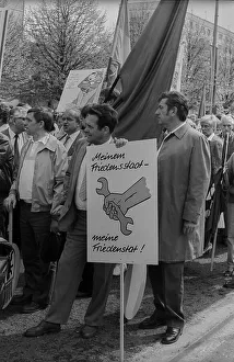 GDR, Berlin, 01. 05. 1987, 1 May rally 1987 on Karl-Marx-Allee