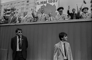 GDR, Berlin, 01. 05. 1987, 1. May rally 1987 on Karl-Marx-Allee