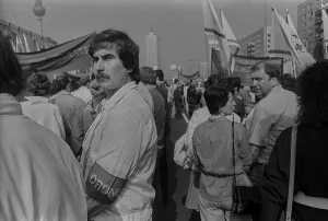 GDR, Berlin, 01.05.1988, 1st May demonstration in Karl-Marx-Allee