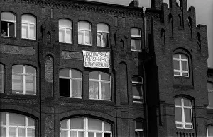 GDR, Berlin, 01.06.1990, protest banner