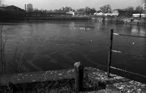 GDR, Berlin, 02. 02. 1990, Humboldthafen