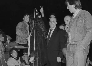 GDR, Berlin, 02. 10. 1990, alternative celebration on the eve of reunification on 02