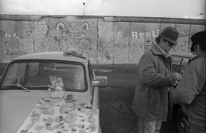 GDR, Berlin, 03. 03. 1990, Wall at Potsdamer Platz