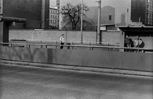 GDR, Berlin, 06. 02. 1989, tram stop Wilhelm-Pieck-Strasse (Torstrasse)