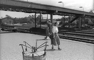 GDR, Berlin, 06. 05. 1990, Strausberg S-Bahn station