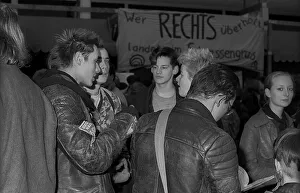 GDR, Berlin, 07.03.1990, demonstration against the right