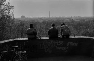GDR, Berlin, 07.04.1990, on the bunker in the Humboldthain