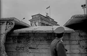 GDR, Berlin, 08.03.1990, People's Police officer (or border guard)