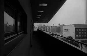 GDR, Berlin, 09.05.1990, newly built house at Check Point Charlie (Friedrichstrasse)