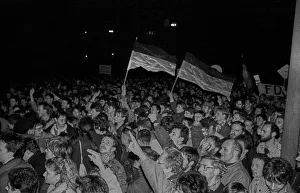 GDR, Berlin, 12.01.1990, demonstration in front of the Peoples Chamber (mainly against the Ministry for State Security)