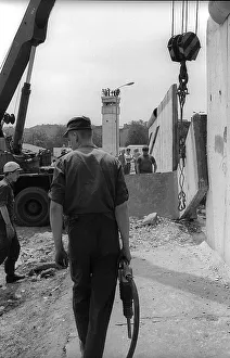 GDR, Berlin, 13 June 1990, demolition of the Wall on the historic Bernauer Strasse