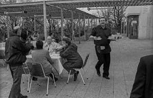 GDR, Berlin, 14.04.1990, at the Mueggelturm excursion restaurant