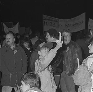 GDR, Berlin, 15. 01. 1990, occupation of the Stasi headquarters in Normannenstrasse