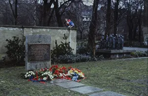 GDR, Berlin, 15. 03. 1988, memorial stone in Grosse Hamburger Strasse