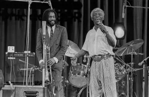 GDR, Berlin, 15. 07. 1989, Art Blakey (r.)