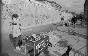 GDR, Berlin, 16. 031990, Wall at the Gropius Building