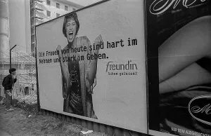 GDR, Berlin, 16.03.1990, advertising in Kreuzberg