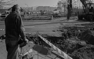 GDR, Berlin, 16.03.1990, Potsdamer Platz barrier