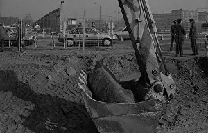 GDR, Berlin, 16.03.1990, Potsdamer Platz barrier