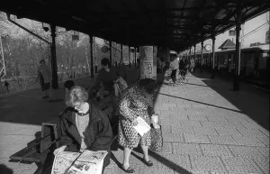 GDR, Berlin, 17. 03. 1990, Friedrichshagen S-Bahn station