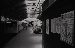 GDR, Berlin, 17. 4. 1988, Dimitroffstrasse underground station (now Eberswalder Strasse) in Schoenhauser Allee