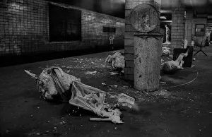 GDR, Berlin, 17 June 1990, Oranienburger Strasse S-Bahn station