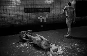 GDR, Berlin, 17 June 1990, Oranienburger Strasse S-Bahn station