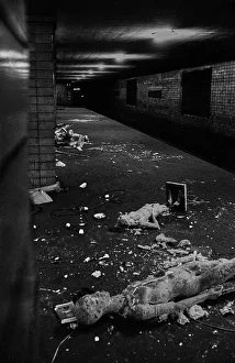 GDR, Berlin, 17 June 1990, Oranienburger Strasse S-Bahn station