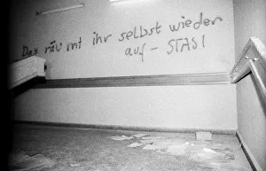 GDR, Berlin, 19 February 1990, headquarters of the GDR's State Security in Normannenstrasse