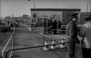 GDR, Berlin, 19.11.1989, border crossing at Potsdamer Platz