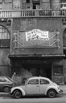 GDR, Berlin, 20. 02. 1990, occupied cultural centre Tacheles
