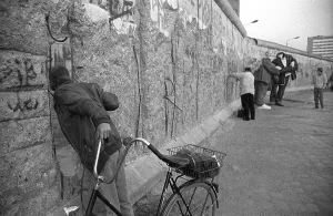 GDR, Berlin, 22. 02. 1990. Wall at Potsdamer Platz