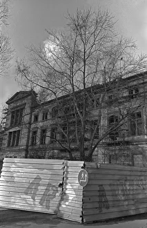 GDR, Berlin, 25. 03. 1989, artistically designed building fence