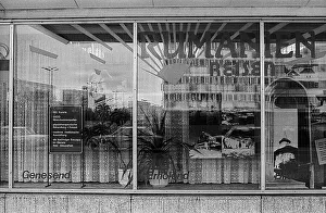 GDR, Berlin, 27. 11. 1988, shop window in the House of Travel at Alexanderplatz