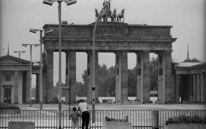 GDR, Berlin, 29. 6. 1987, View to the Brandenburg Gate