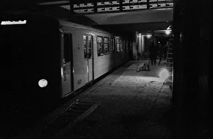 GDR, Berlin, 29 May 1990, underground station Oranienburger Tor (U6)