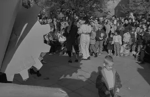 GDR, Berlin, 30.04.1990, 1st Walpurgis Night on Kollwitzplatz