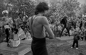 GDR, Berlin, 30.04.1990, 1st Walpurgis Night on Kollwitzplatz