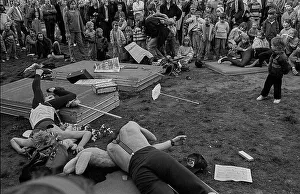 GDR, Berlin, 30.04.1990, 1st Walpurgis Night on Kollwitzplatz