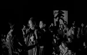 GDR, Berlin, 30.04.1990, 1st Walpurgis Night in Prenzlauer Berg (at the water tower)