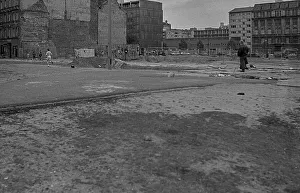 GDR, Berlin, 30.04.1990, fallow land Zimmerstrasse