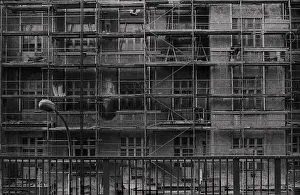 GDR, Berlin, 5. 4. 1988, scaffolding