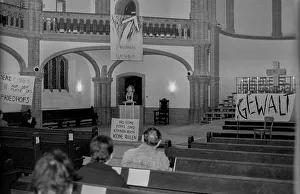 GDR, Berlin, 7.2.1990, peace devotion in the Gethsemane Church