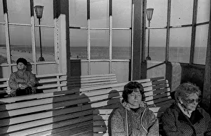 GDR, Binz, 04. 11. 1988, Sonnende, Pavilion