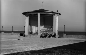 GDR, Binz, 04. 11. 1988, Sonnende, Pavilion